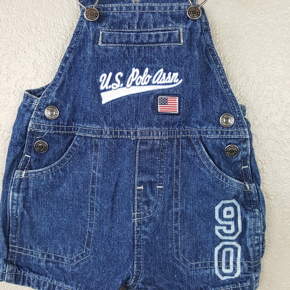 U.S. Polo Assn Baby Denim Overalls 3/6M - Picture 4 of 8